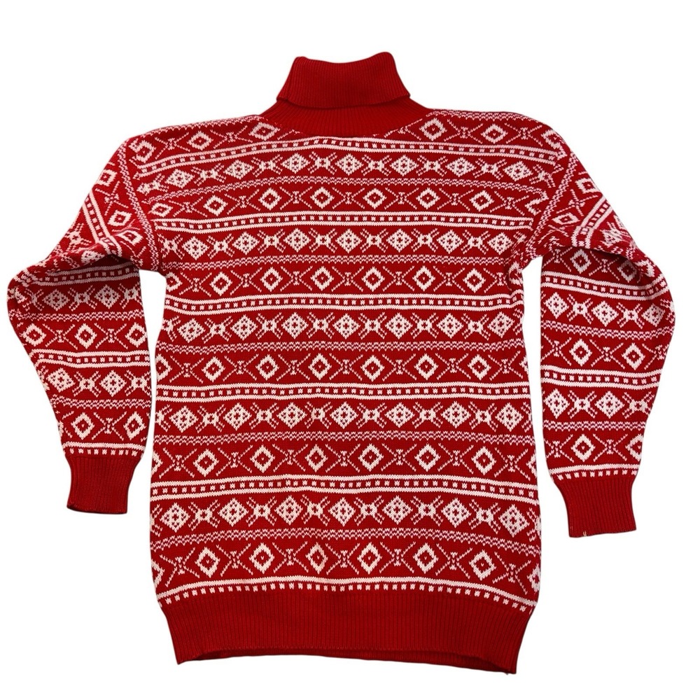 Vtg Abercrombie & Fitch 90s Y2K Fair Isle Nordic Print Knit Sweater Mens M USA - Picture 2 of 12